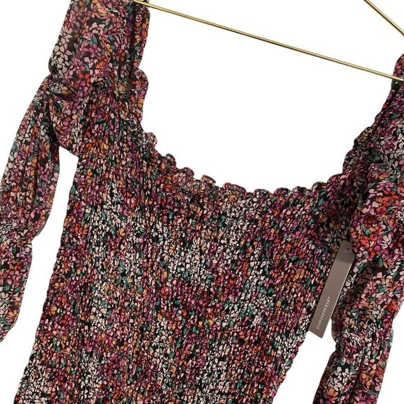 MISA Los Angeles Rashida Dress Nazirah Floral Smocked Midi Size Small NWT - Picture 9 of 10